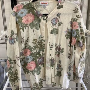 Vintage Floral Cardigan Sweater